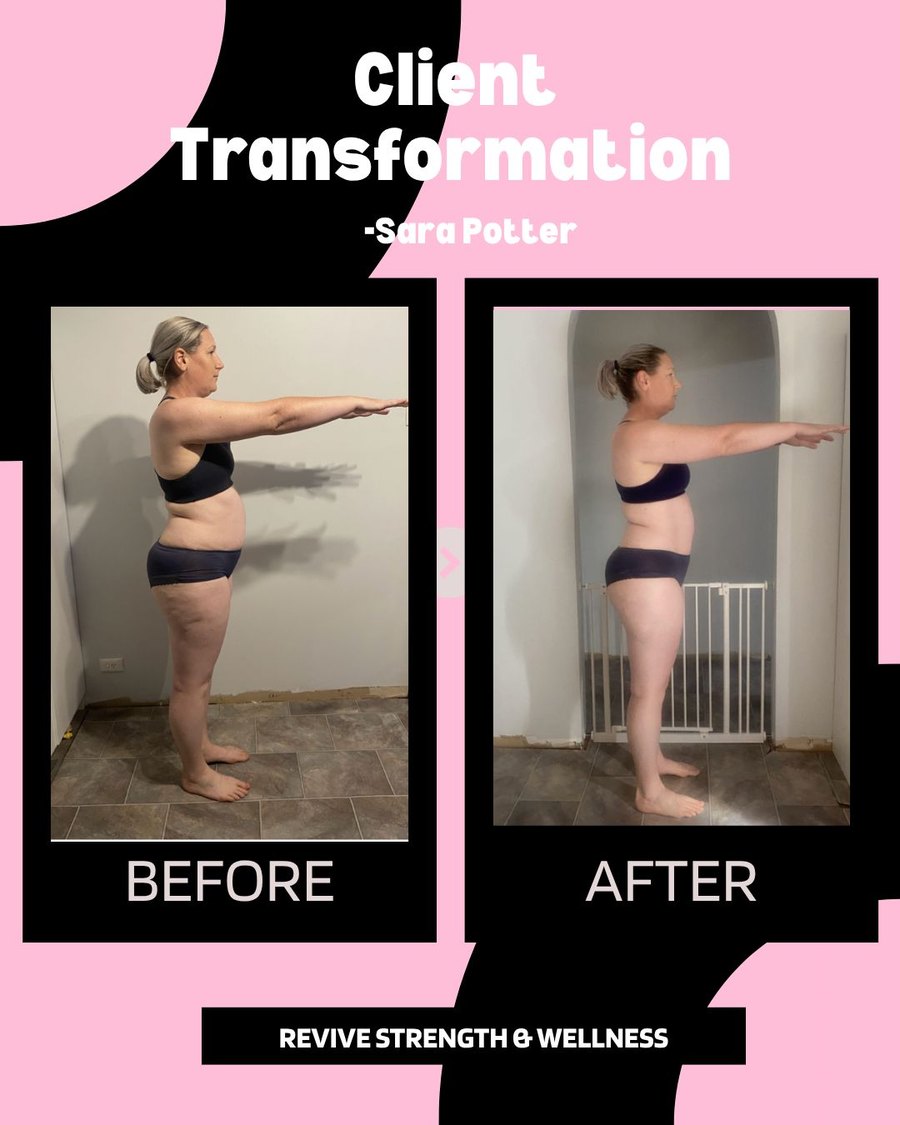 Client transformation — Sara Potter, before and after