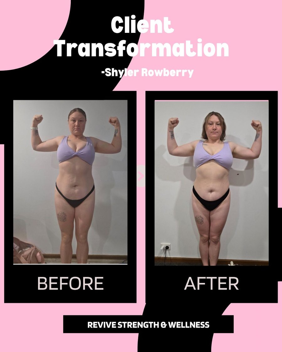 Client transformation — Shyler Rowberry, before and after